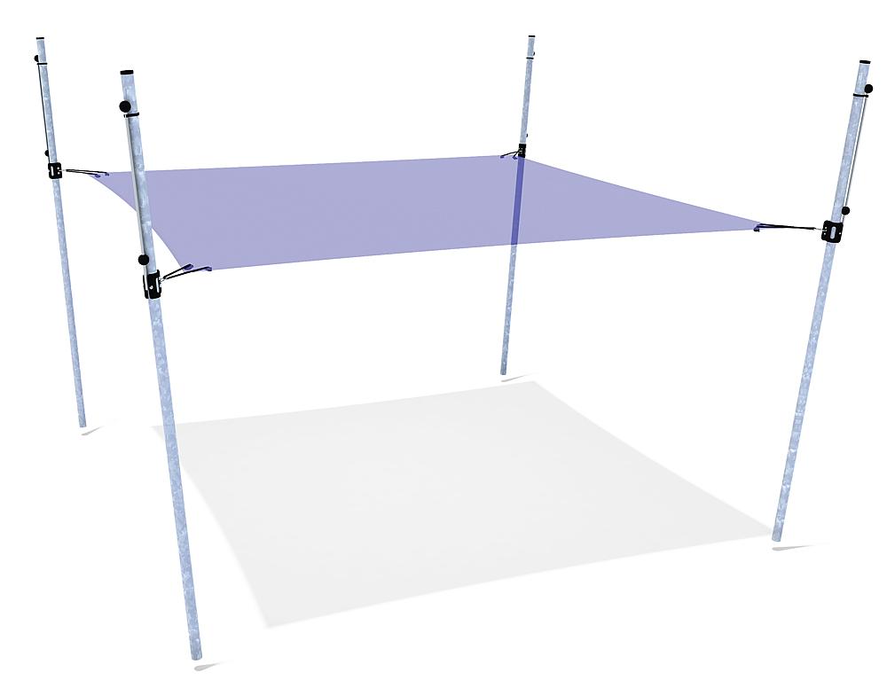 Schattensegel höhenverstellbar 3,00x3,00 m Ansicht 4