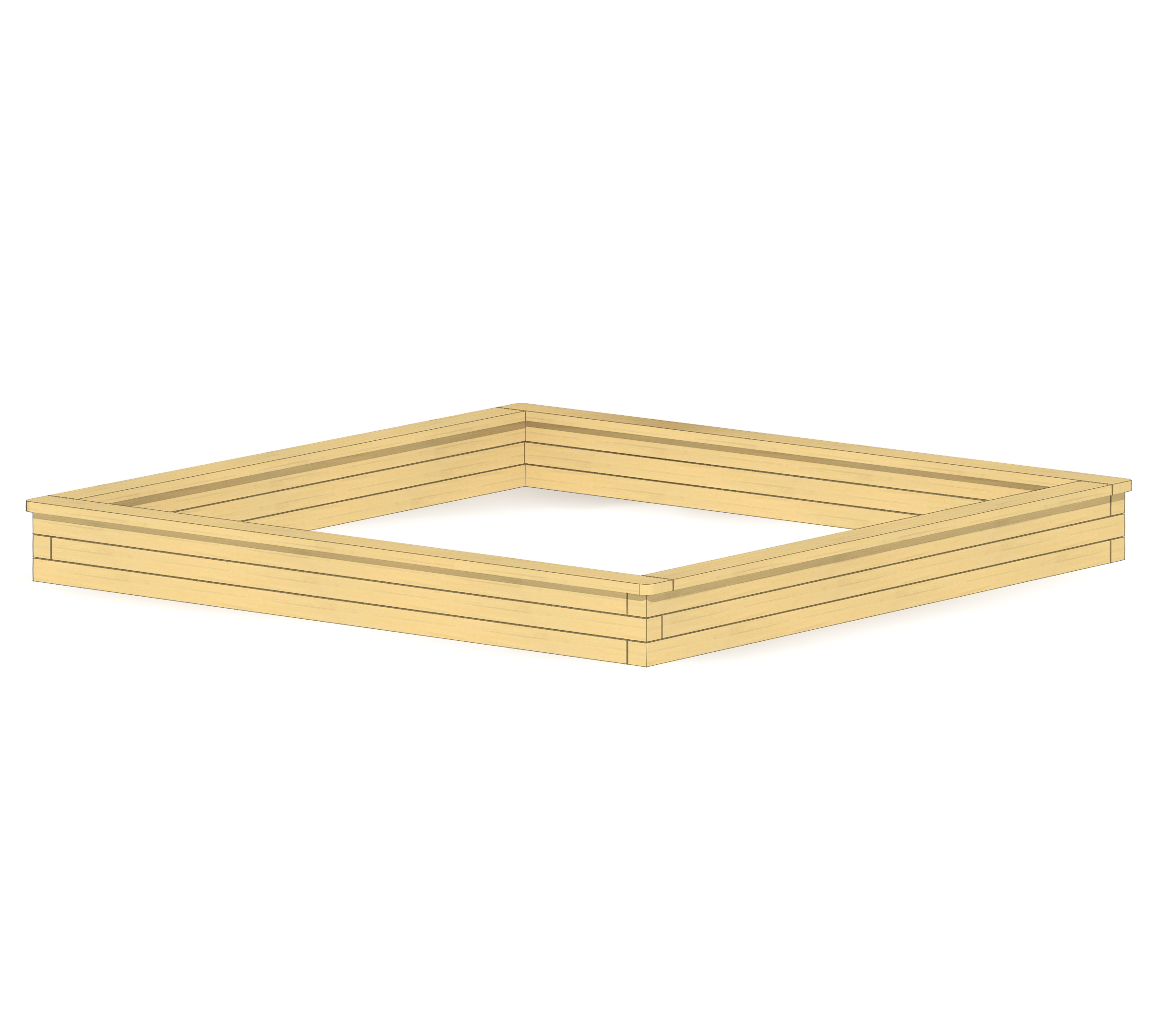 Sandkasten 3-lagig, 3x3m