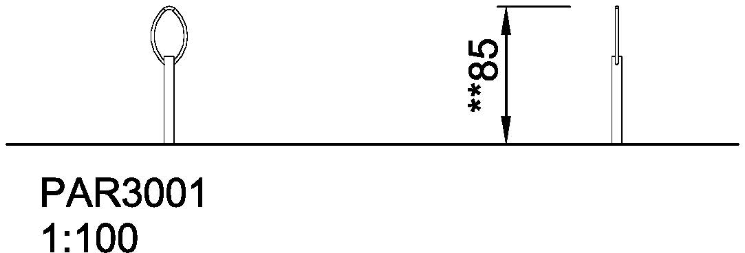 Fahrrad Abstell-/Anbindbügel PAR3001 Ansicht 3