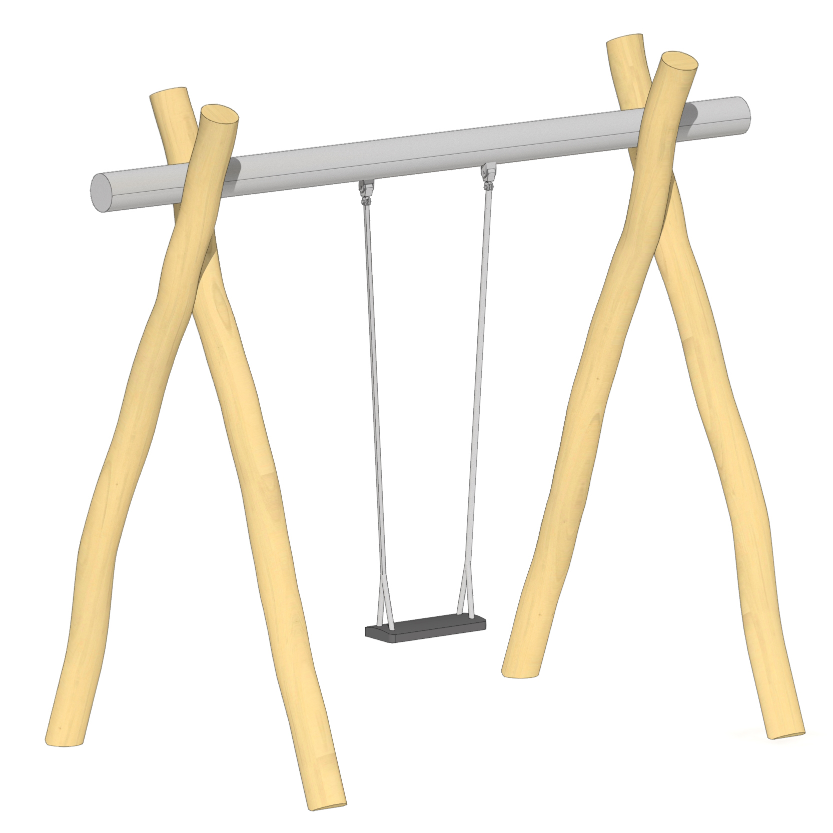 Schaukel 1-fach LH210cm, Querrohr Stahl verzinkt