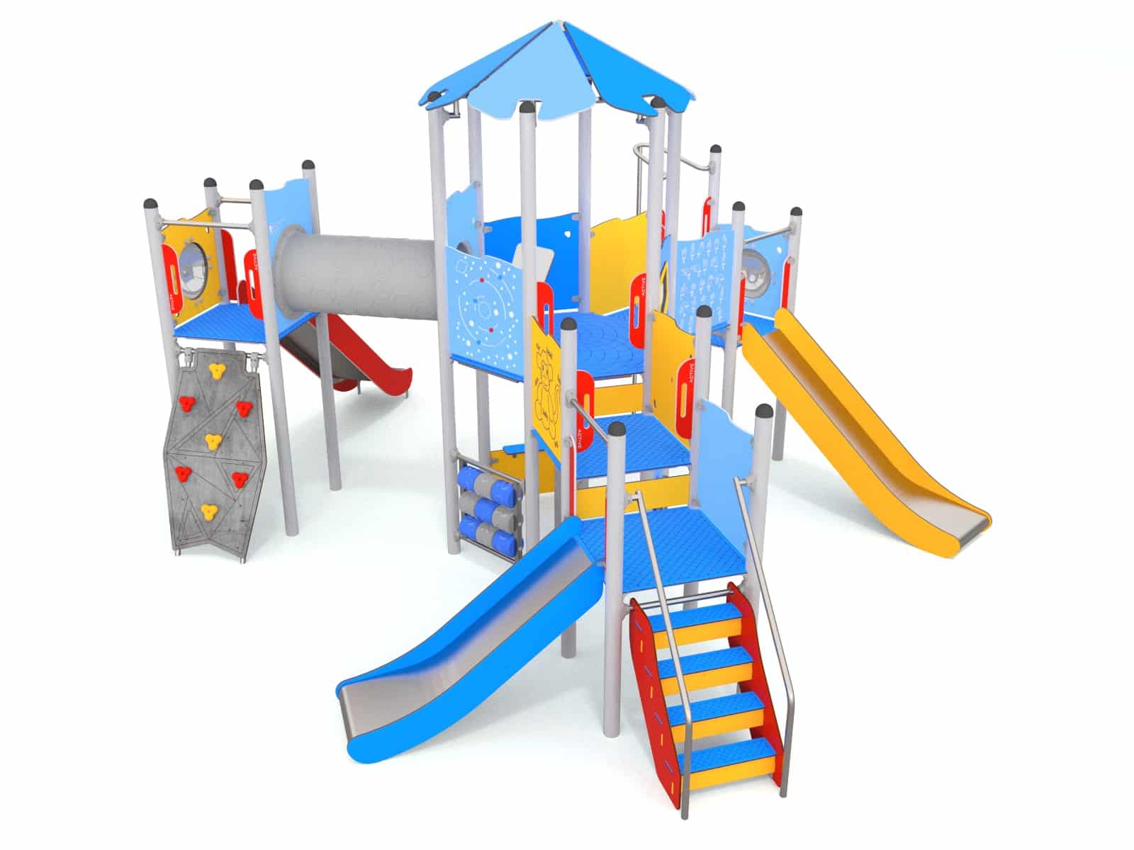 Turmset mit Rutschen für den Spielplatz