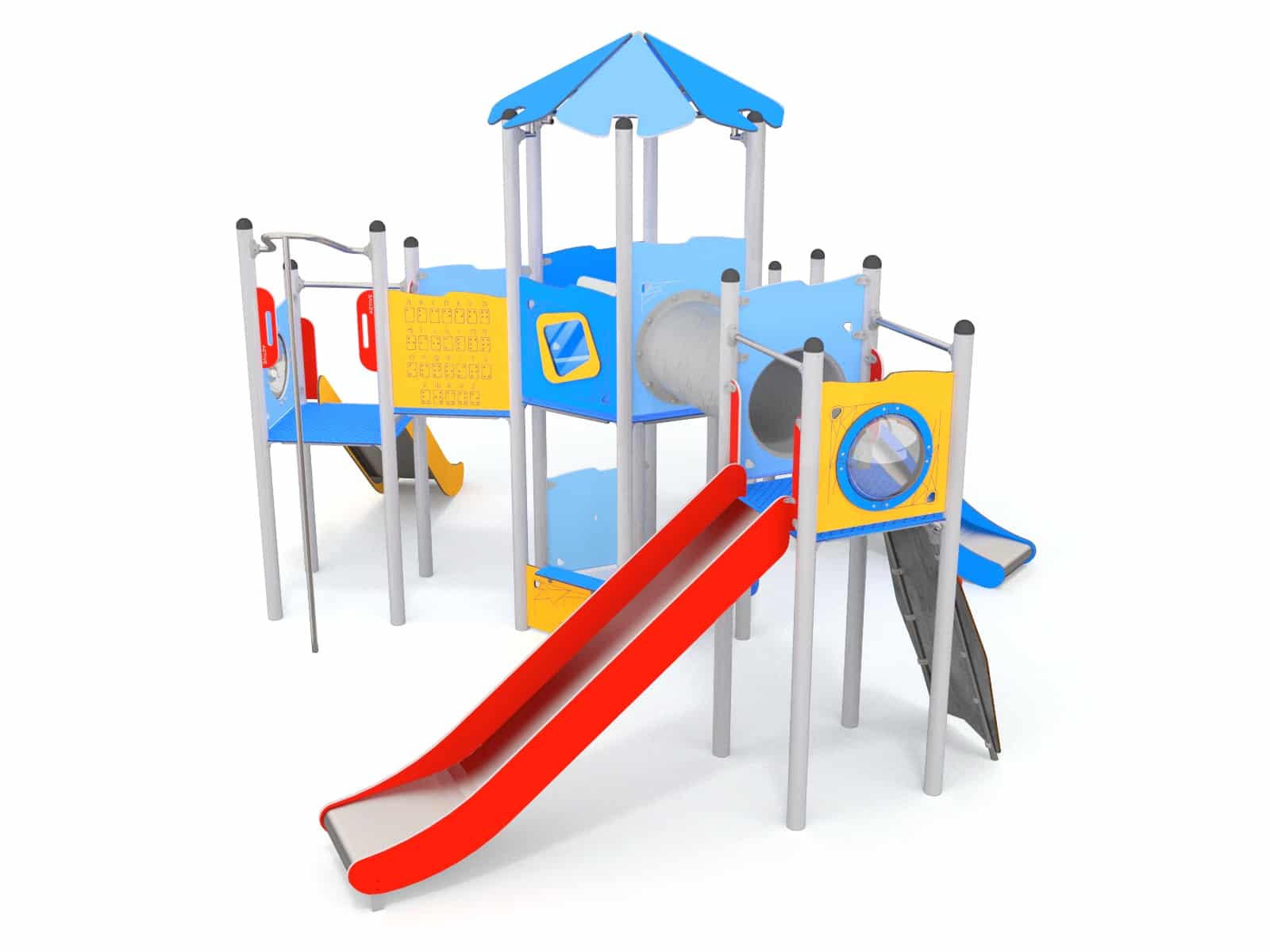 Turmset mit Rutschen für den Spielplatz Ansicht 4