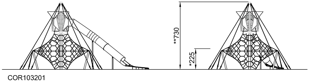 Grosses Oktanetz mit Kanzel COR10320 Ansicht 5
