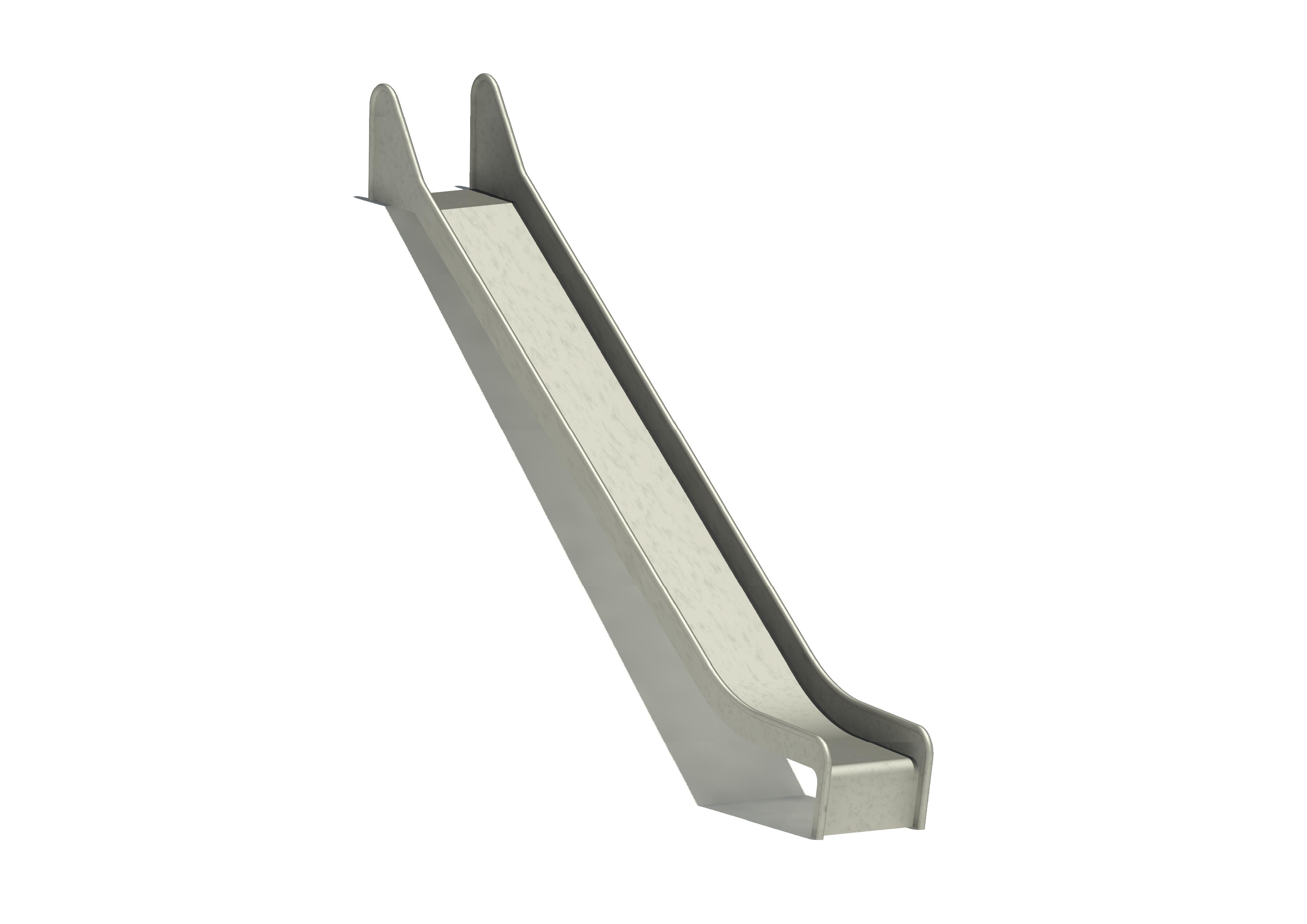Hangrutschbahn Edelstahl, ABH 220 cm, Breite 50 cm, Maier Spielplatzgeräte