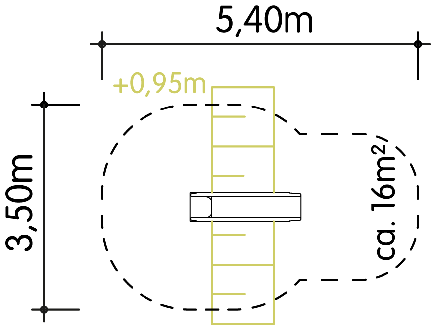 Hangrutsche 50xPH95cm, GFK ohne Flansch - Ansicht 4