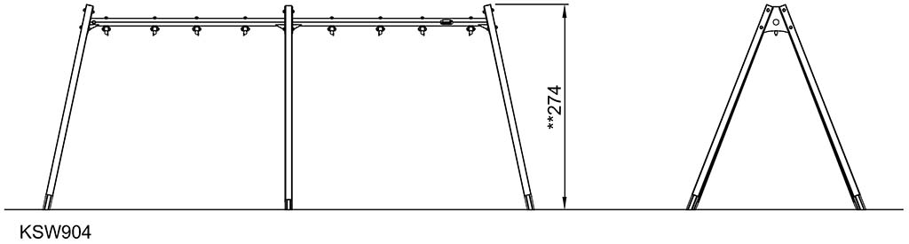A-Rahmen Schaukel für 4 Sitze KSW904 Ansicht 4