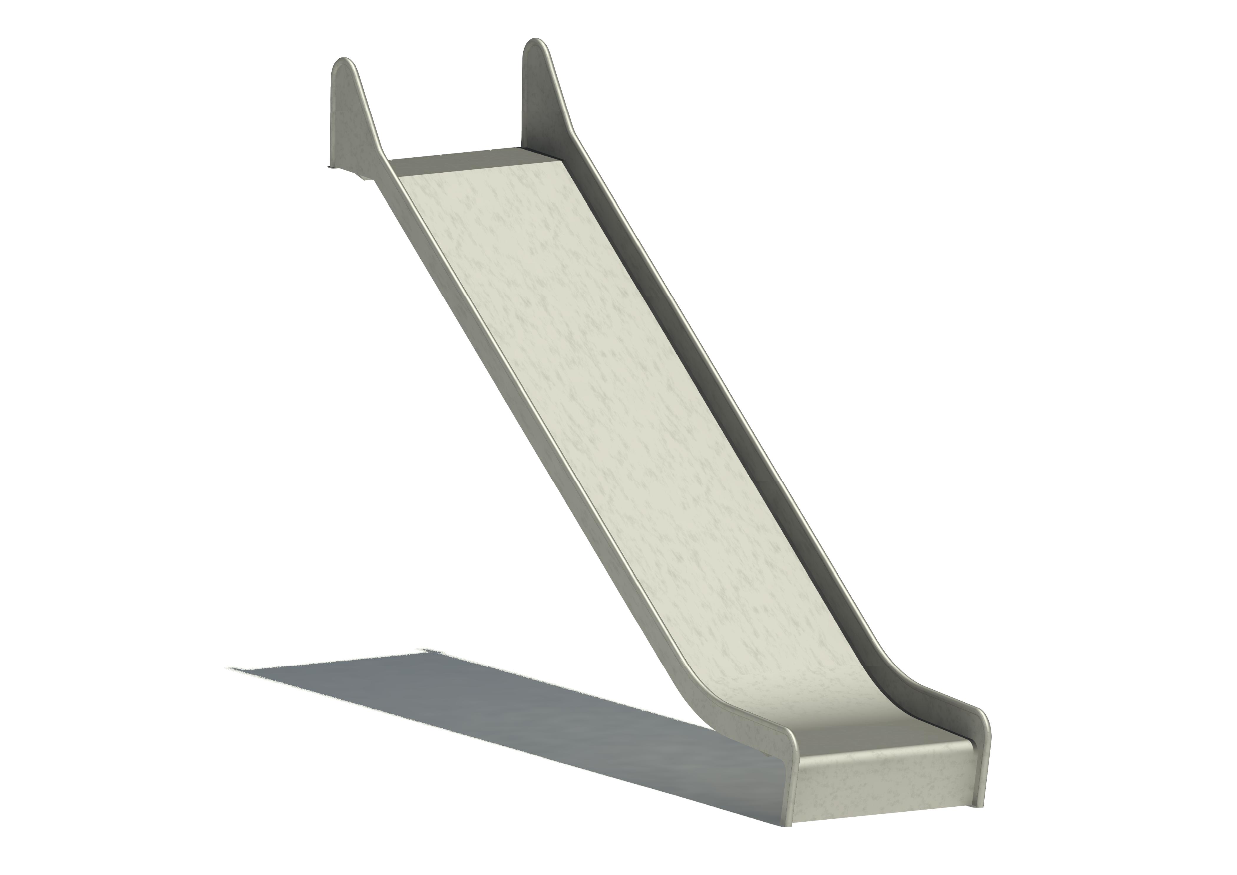 Anbaurutschbahn Edelstahl, ABH 240 cm,Breite 100cm, Maier Spielplatzgeräte