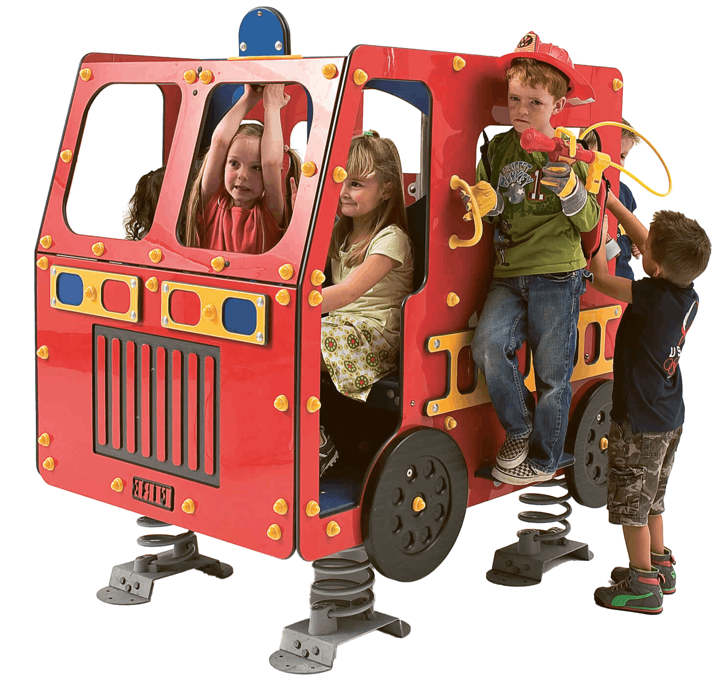 Feuerwehrauto mit Federn Ansicht 5