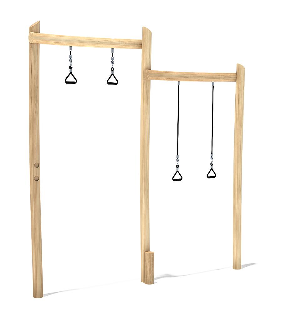 Trimm-dich-Pfad Klimmzugtrainer mit Ringen, eibe