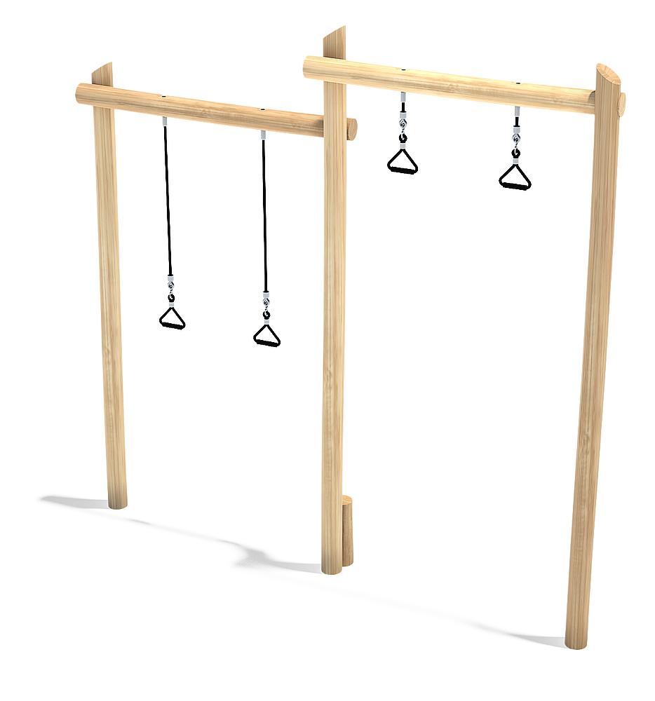 Trimm-dich-Pfad Klimmzugtrainer mit Ringen Ansicht 4