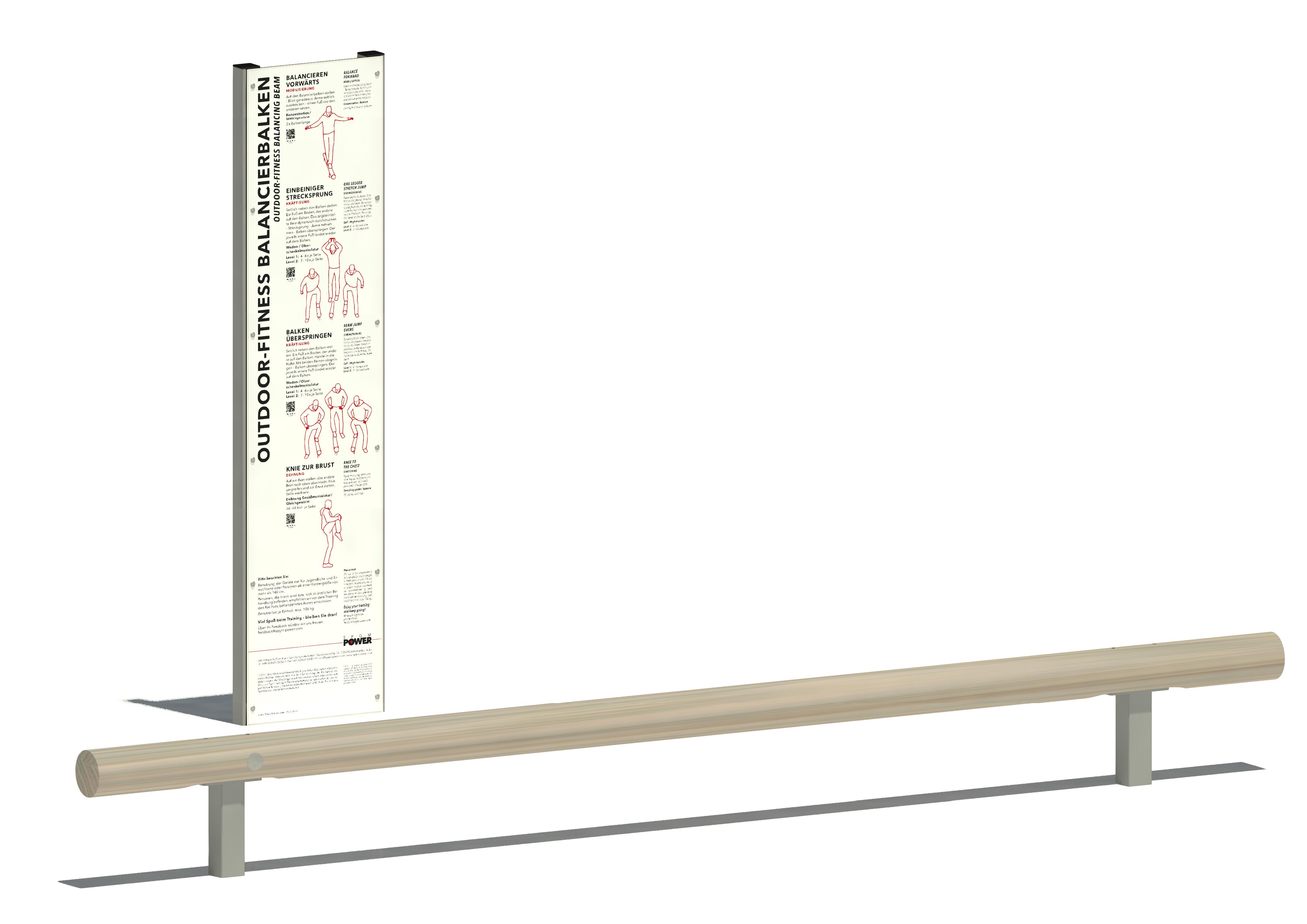SPGM POWER® Fitness Balancierbalken, Maier Spielplatzgeräte