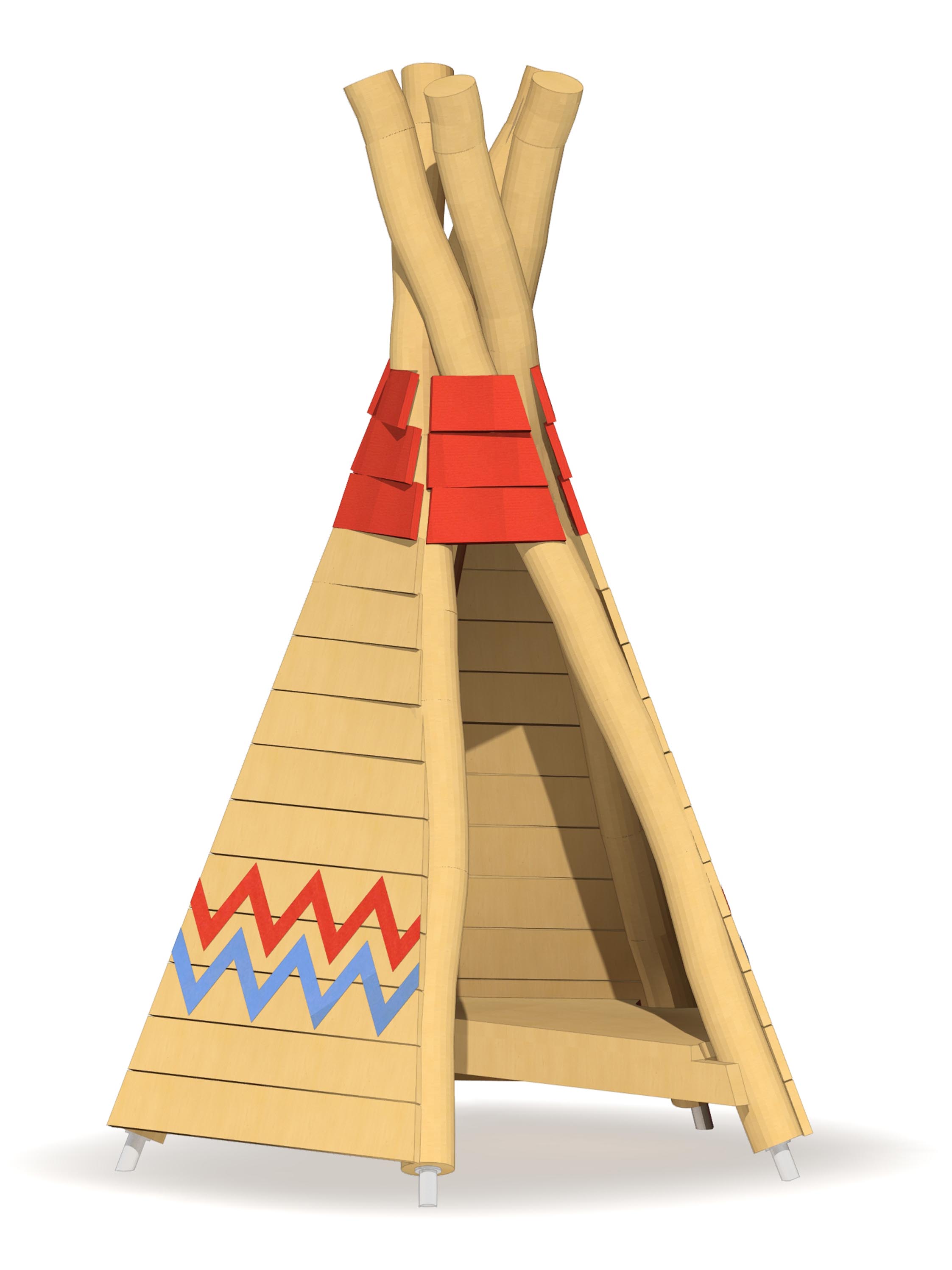 Tipi Apache mit Stammeszeichen Ansicht 5
