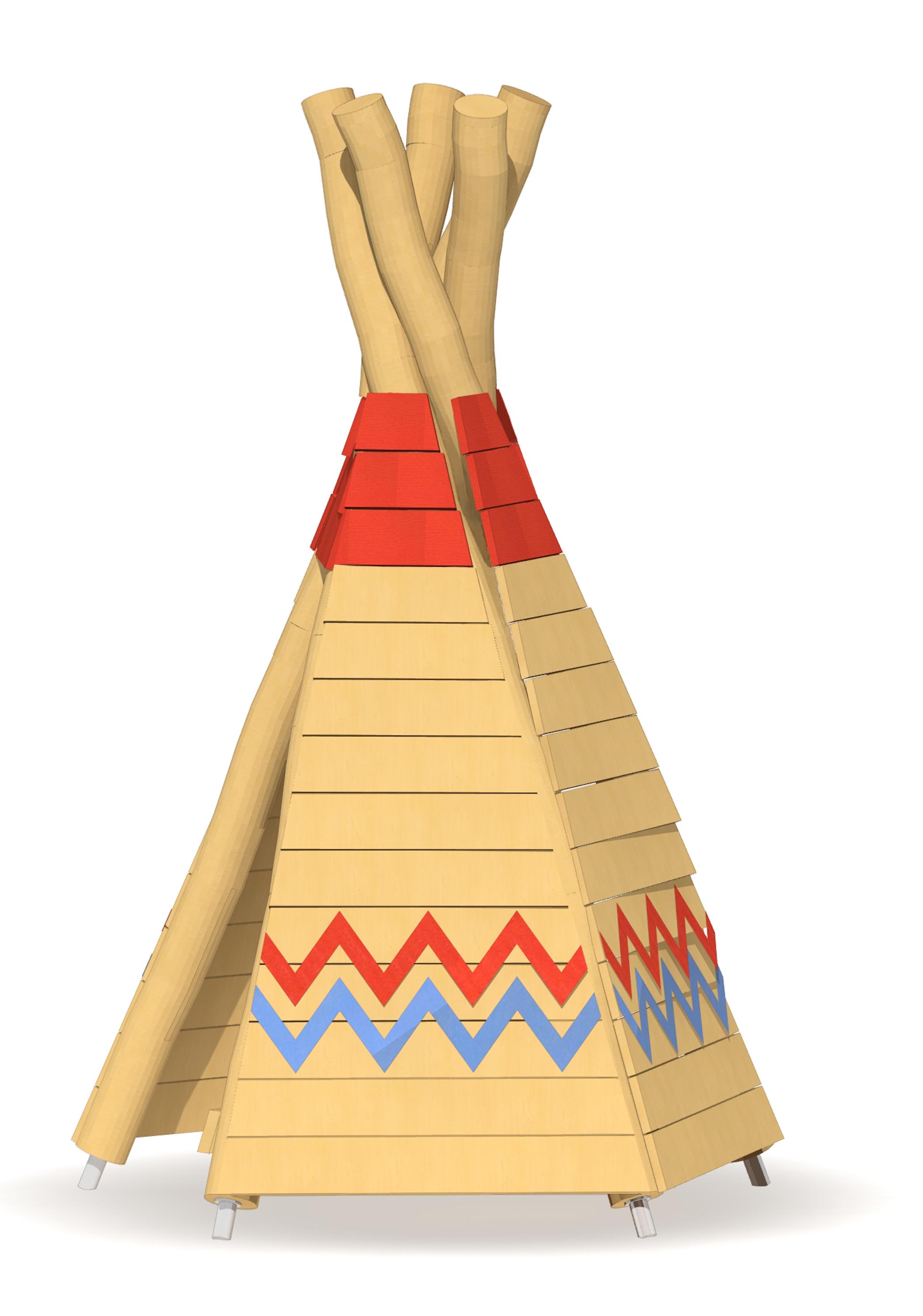 Tipi Apache mit Stammeszeichen Ansicht 6