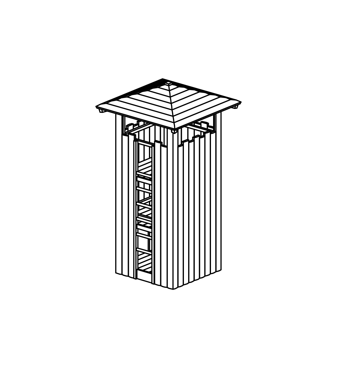 Viereckturm mit Dach, Richter Spielgeräte