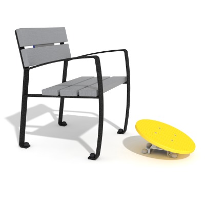 Agapito Outdoor-Fitnessgerät „Fuss-Kreisel“