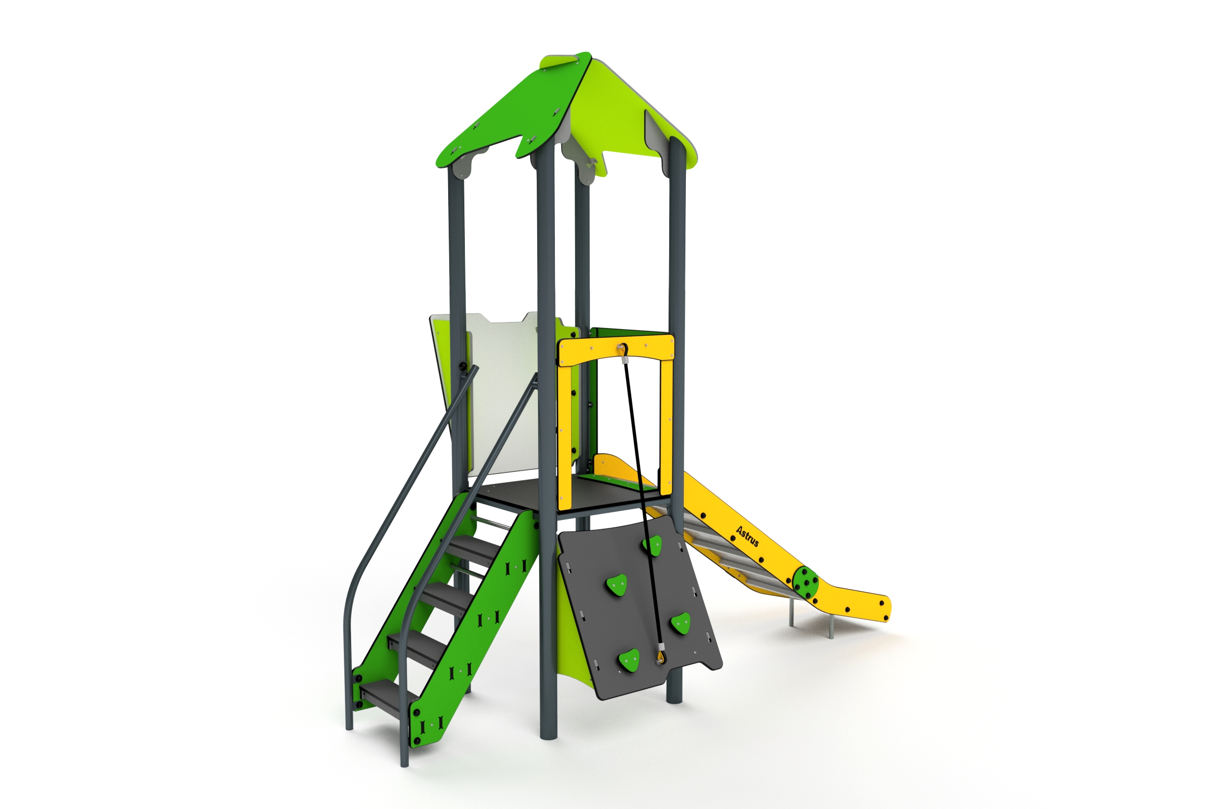 11006 Turm mit Rutsche und Kletterwand Ansicht 3