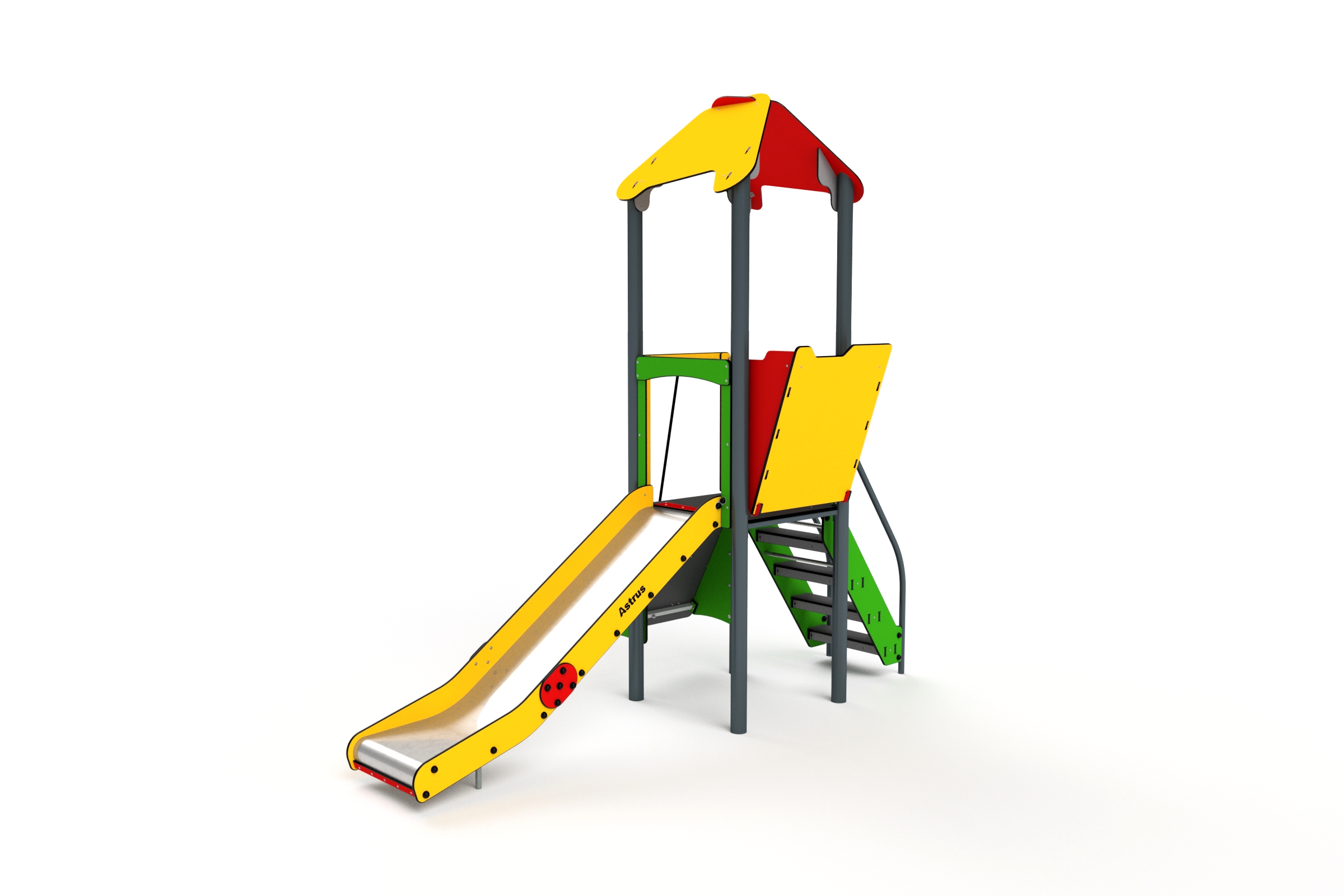 11006 Turm mit Rutsche und Kletterwand Ansicht 4