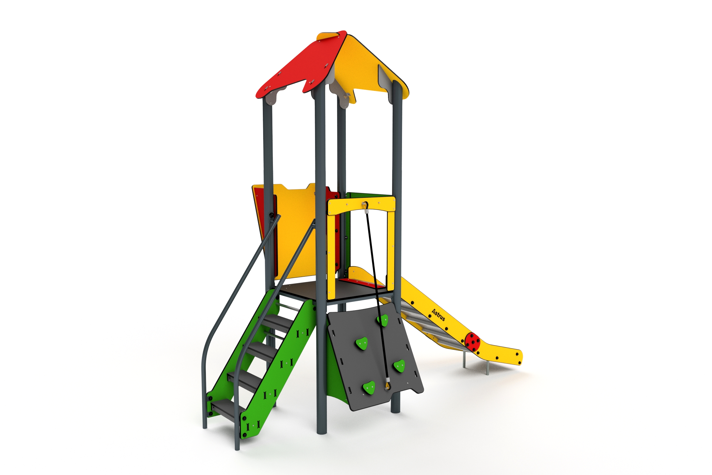 11006 Turm mit Rutsche und Kletterwand Ansicht 5