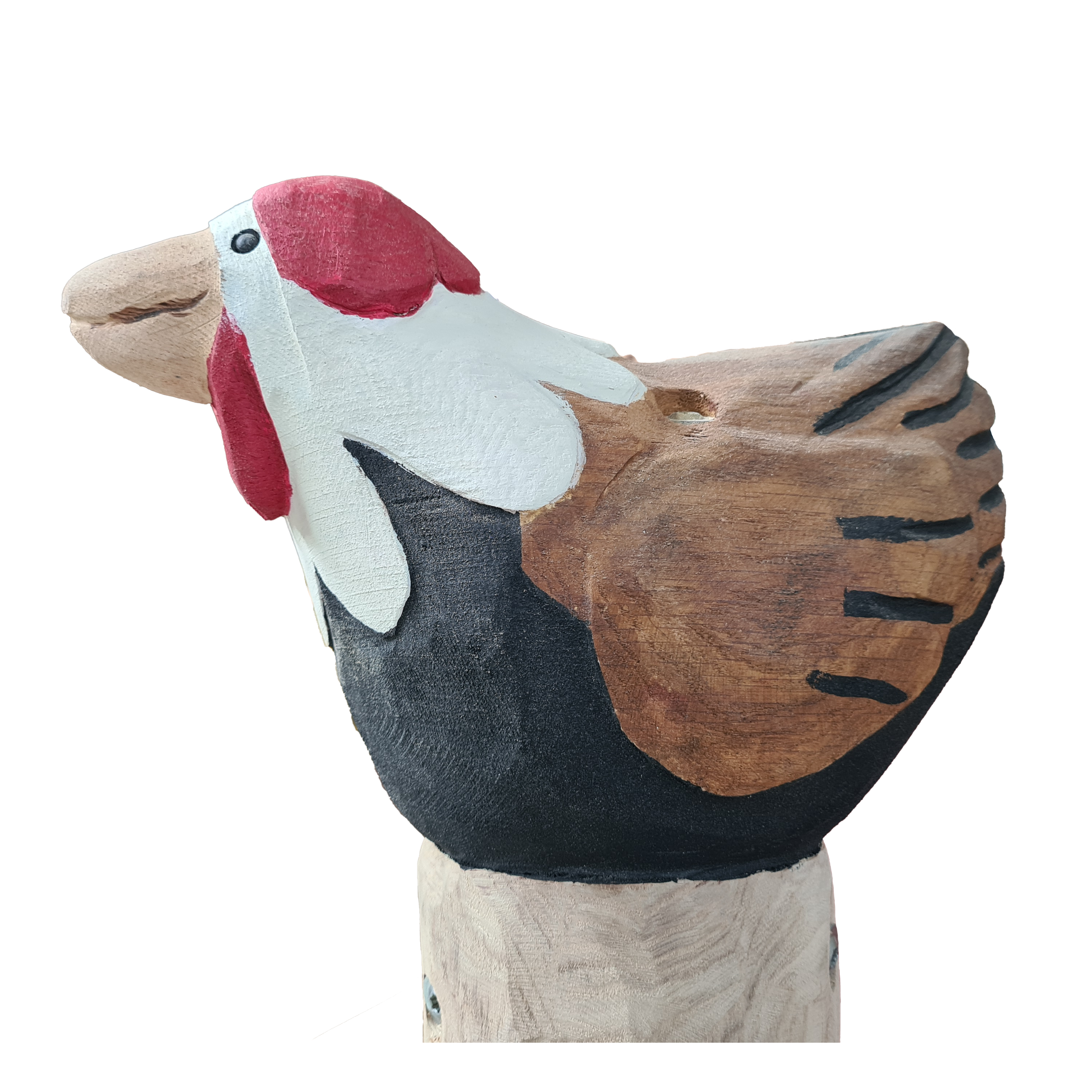 Pfostenkopf/Schnitzfigur Hahn 1 -
