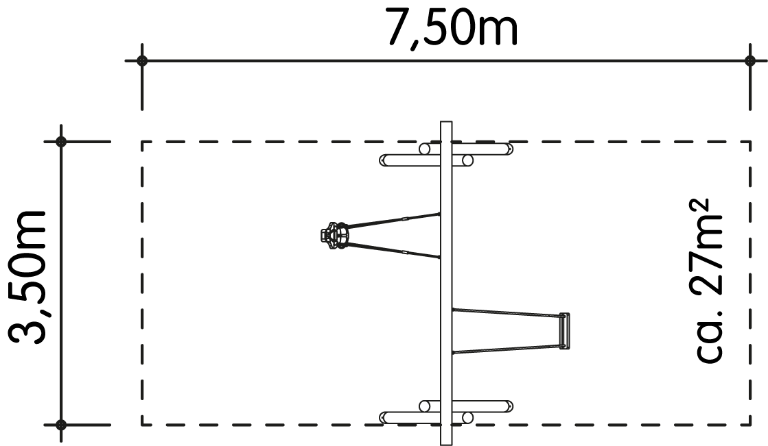 Schaukel 2-fach LH210cm, 1 Kleinkind-Schaukelsitz Ansicht 4
