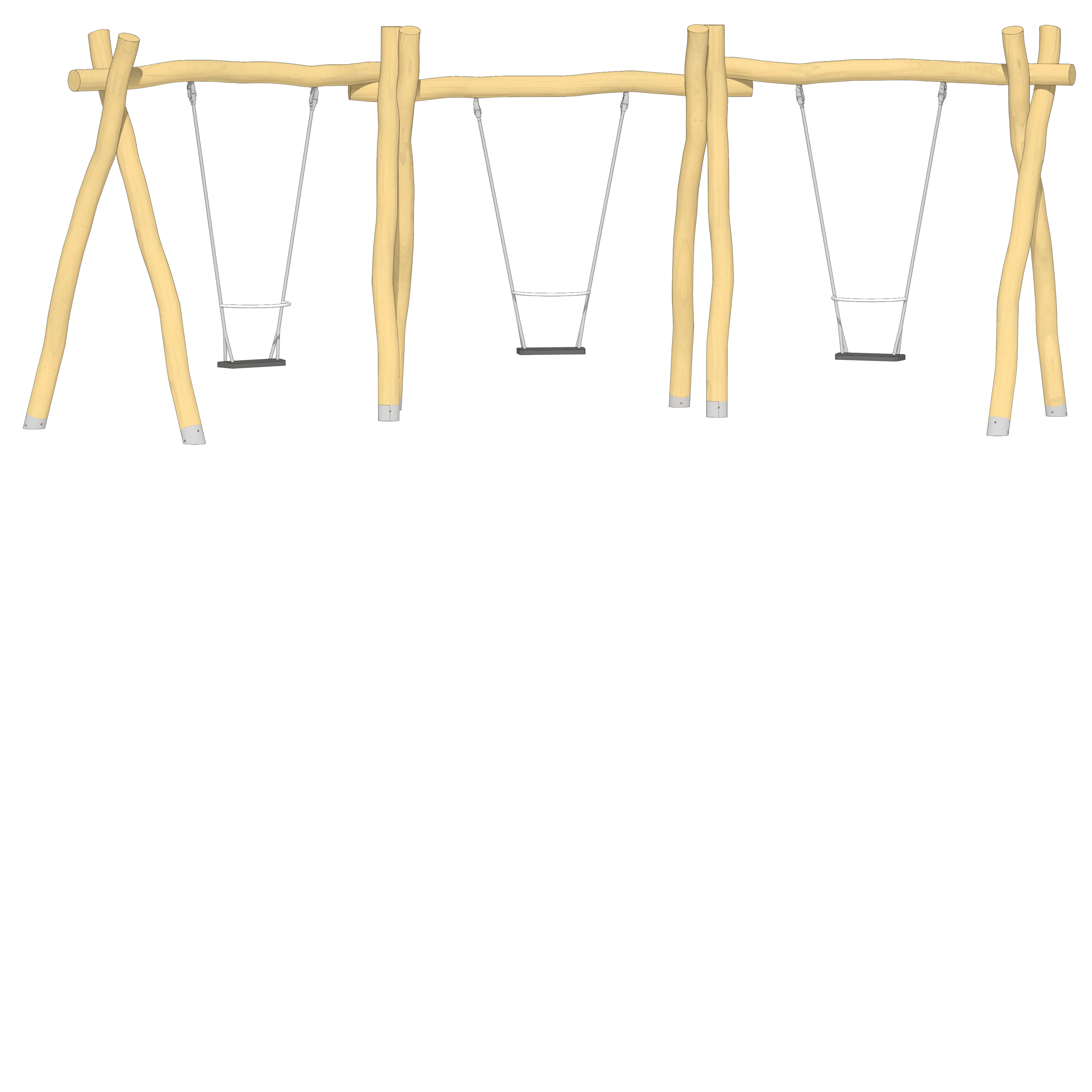 Winkelschaukel 3-fach LH210cm