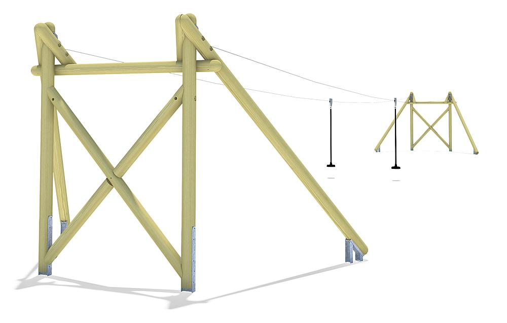 Seilbahn Montana Duo 30 m für Hügelverbau Ansicht 4