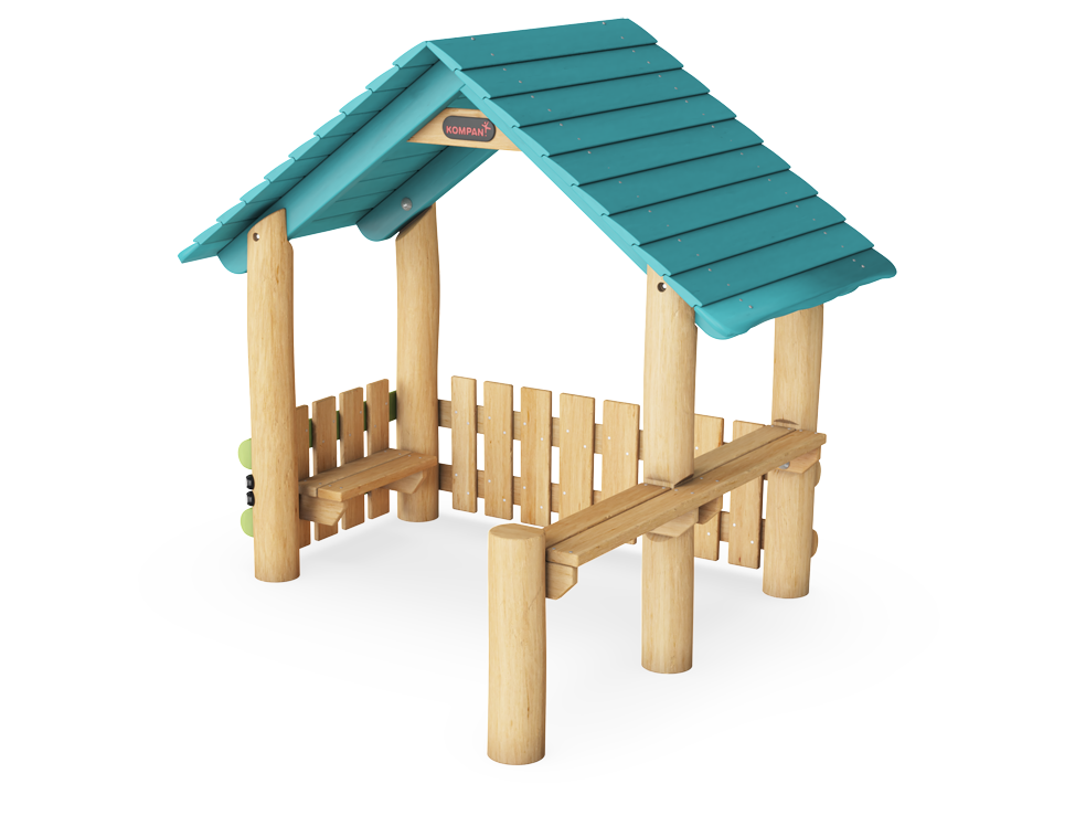 Spielhütte mit 2 Seiten & Tresen NRO413
