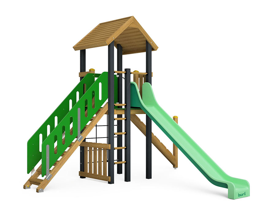 Spielturm-Kombination Eco/Aluminium, Bürli