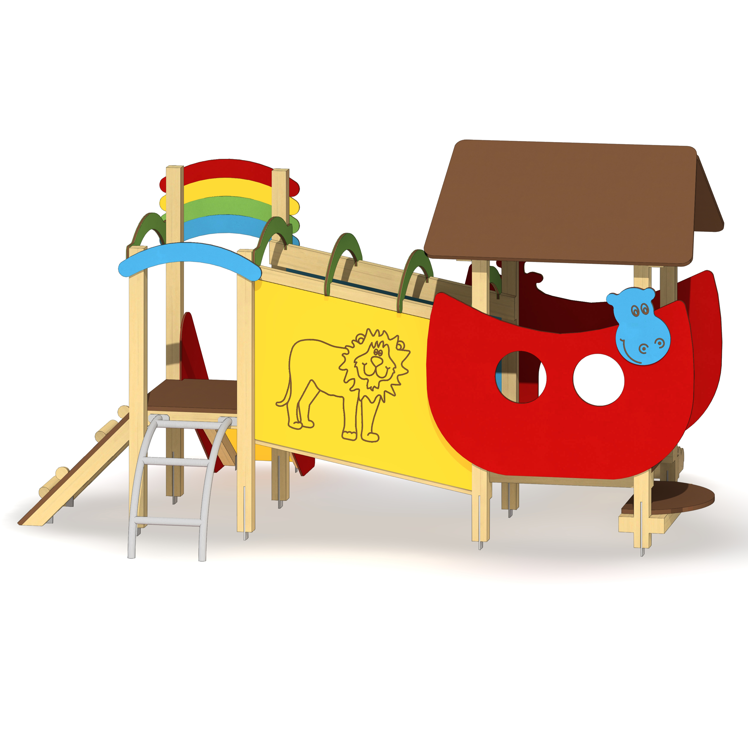Minispielanlage Arche Noah mit Kriechbrücke