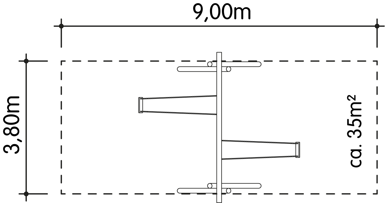 Hochschaukel 2-fach LH300cm Ansicht 4
