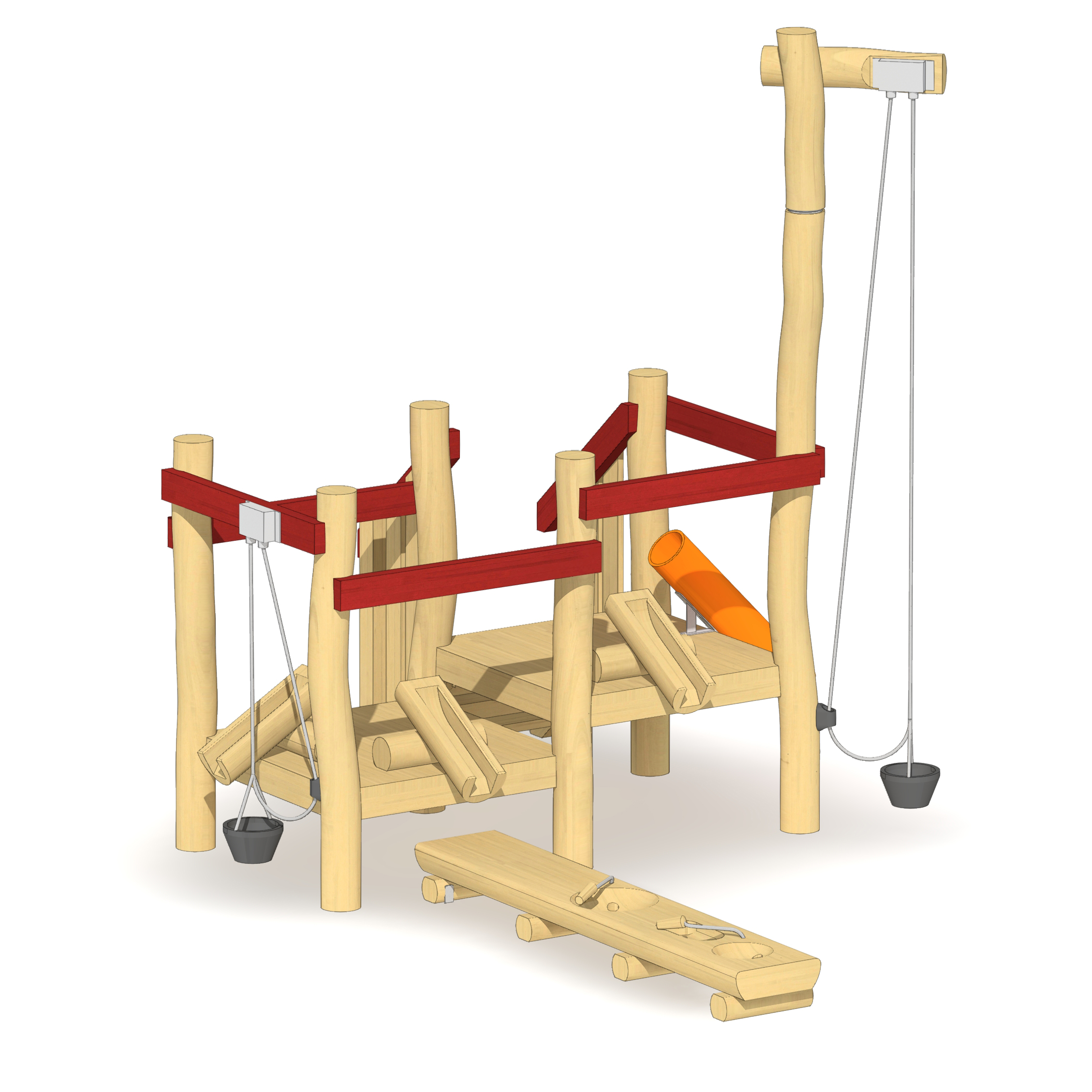 Sandbaustelle mit Naturküche
