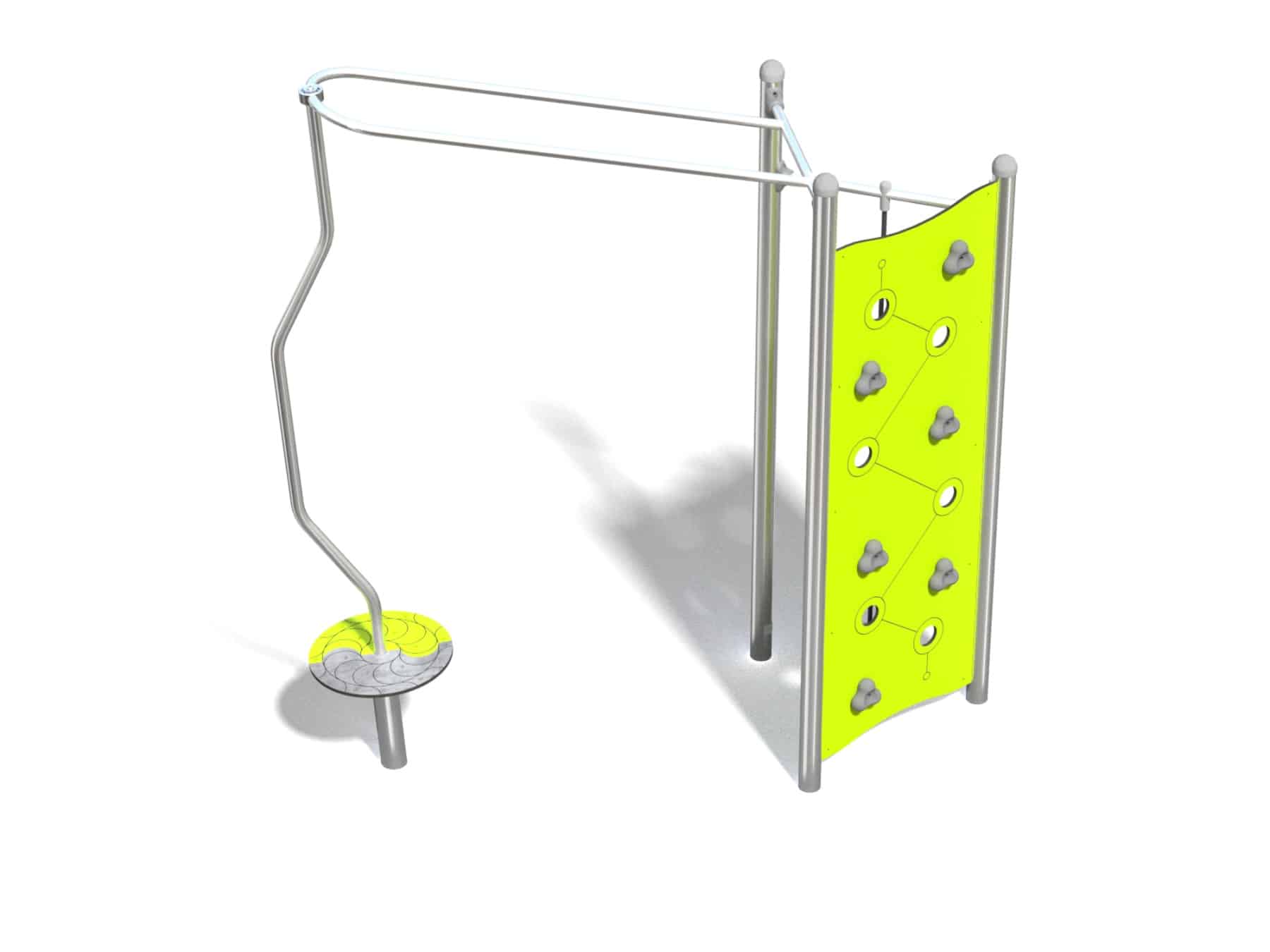 Kletterwand mit Karussell