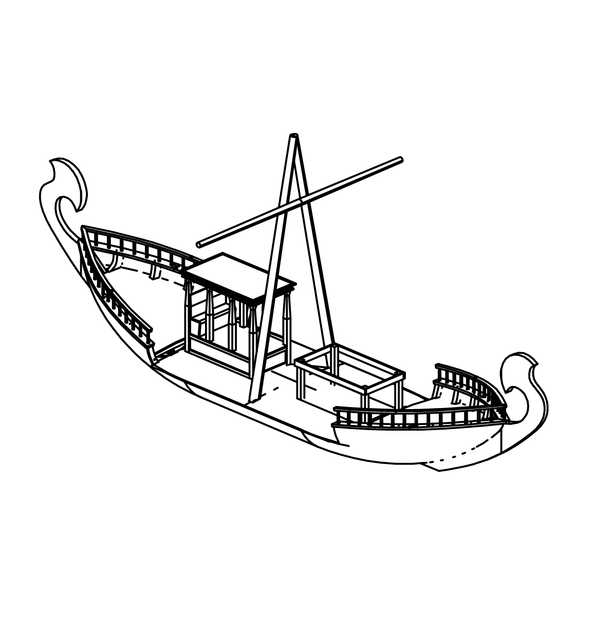 Schiff \"Nil-Galeere\" Ansicht 2