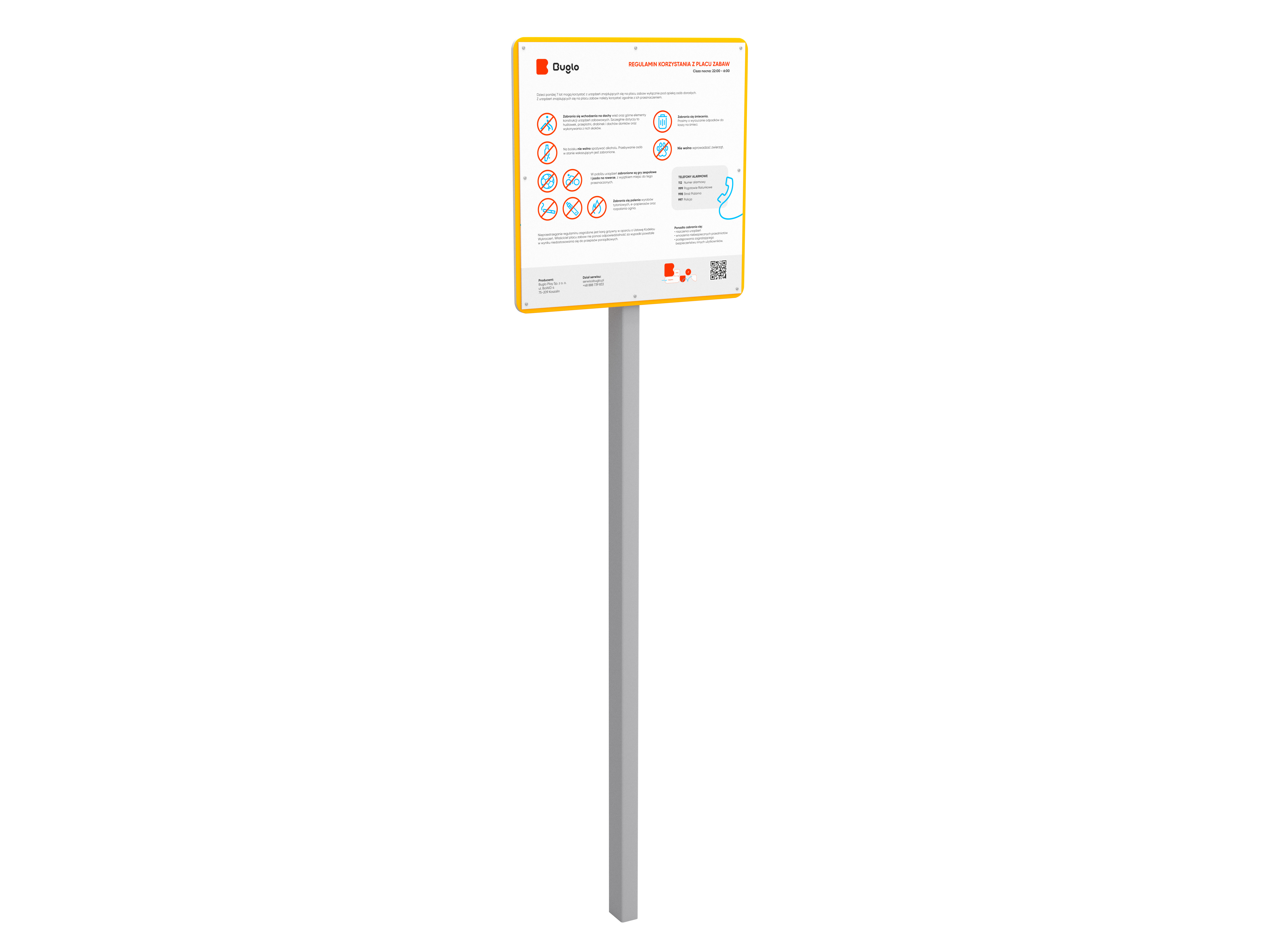 Informationstafel für Spielplatz