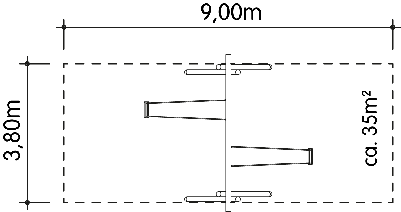 Hochschaukel 2-fach LH300cm Ansicht 6