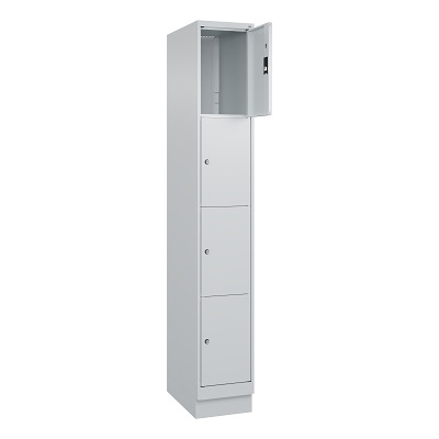 C+P Fächerschrank „Classic Plus“, 4 Fächer übereinander, Abteilbreite 30 cm, mit Sockel Ansicht 2