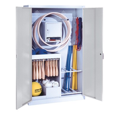 C+P Sportgeräteschrank mit Vollblech-Flügeltüren (Typ 1), HxBxT 195x120x50 cm, Sport-Thieme