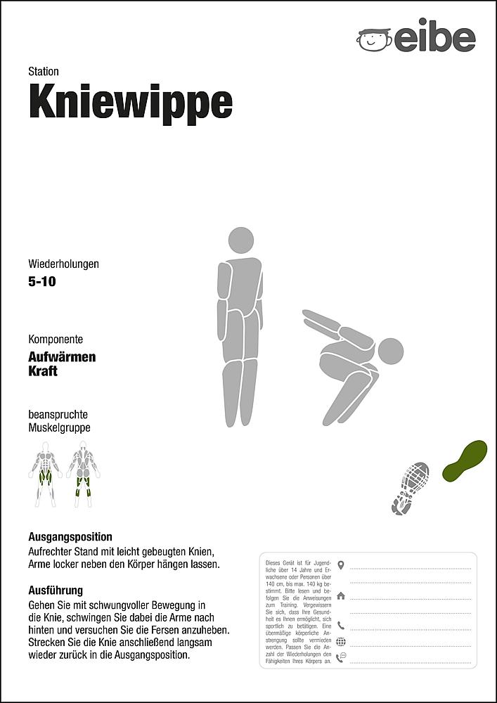 Trimm-dich-Pfad Trainingsschild Kniewippe Ansicht 4