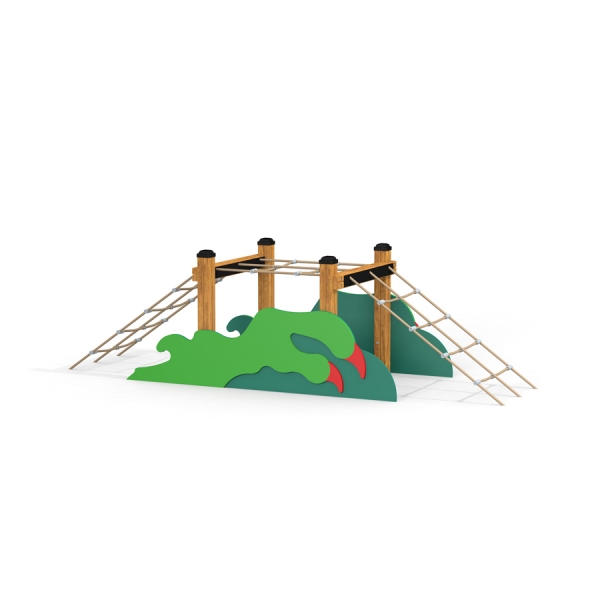 Horizontales Kletternetz mit Drachenschwanz, Larslaj