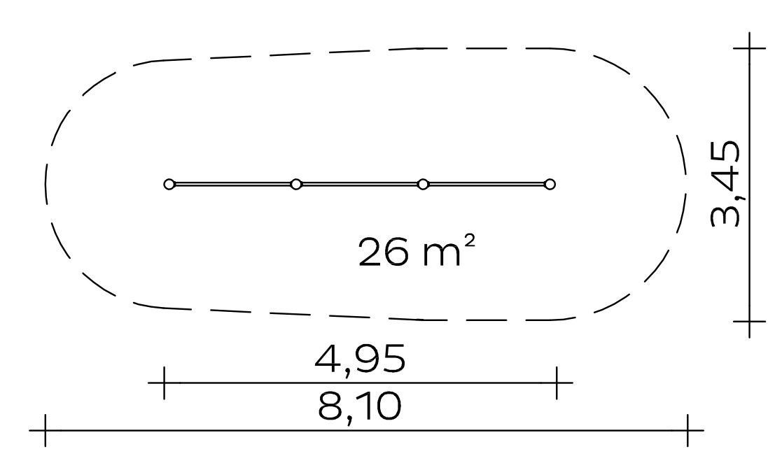 Stufenreck (0,90/1,30/1,70) Ansicht 3