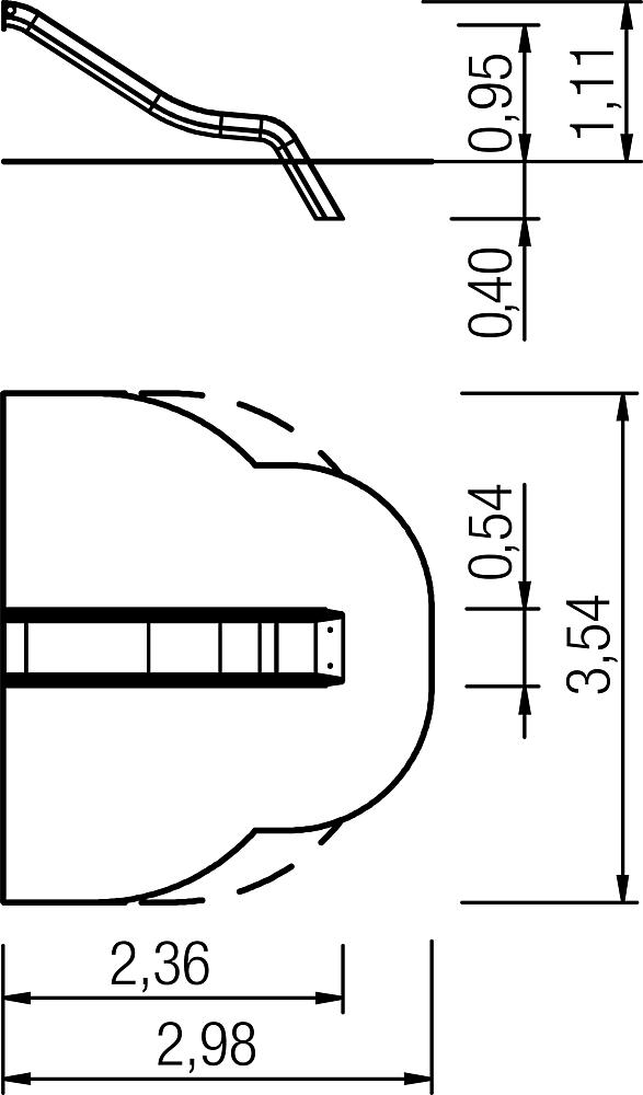 Anbaurutsche PH 95 cm Ansicht 4