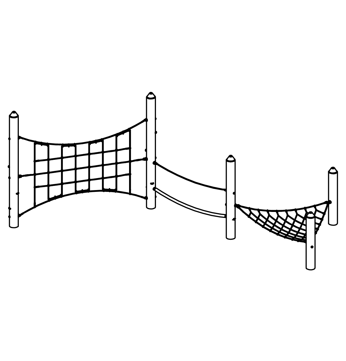 Seilparcours Variante 01, Richter Spielgeräte