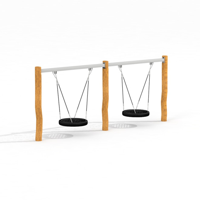Doppel Nestschaukel Robinie (BNS 90 cm) Ansicht 2