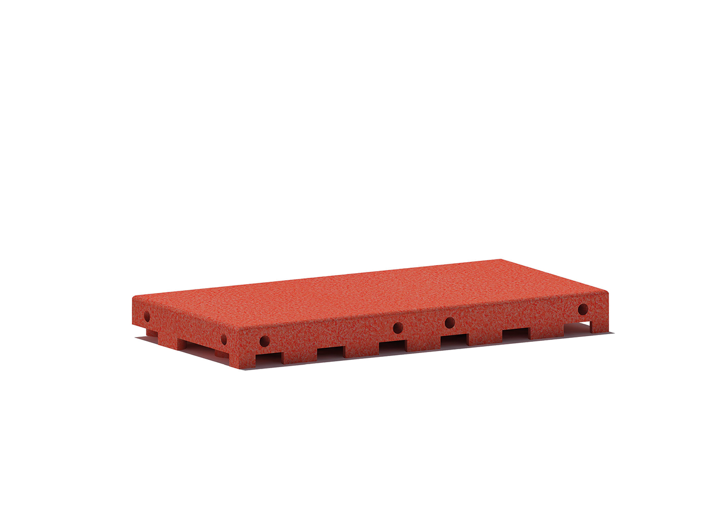 Fallschutzplatte 50 mm, Rot, 250 x 500 mm, FF 150, Maier Spielplatzgeräte