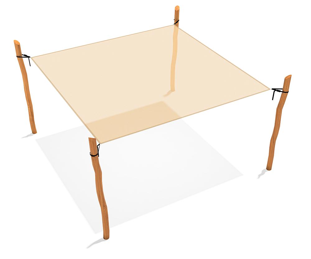 Sonnensegel komplett Siebo 5x5 m, eibe