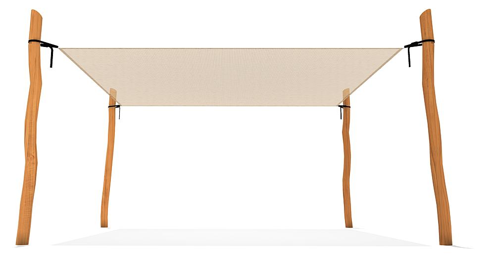 Sonnensegel komplett Siebo 5x5 m Ansicht 4