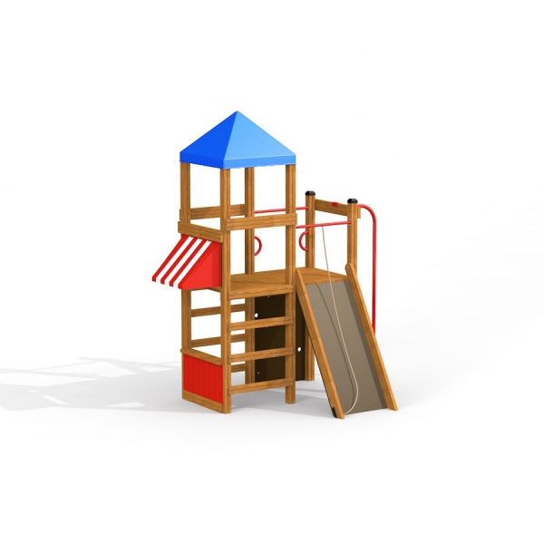 Logo Spielturm mit Feuerwehrstange Ansicht 2