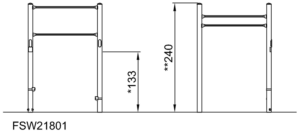 Vierer Klimmzug-Station FSW218 Ansicht 4