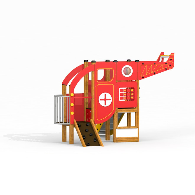 Helicopter Spielhaus mit Rutsche, Larslaj