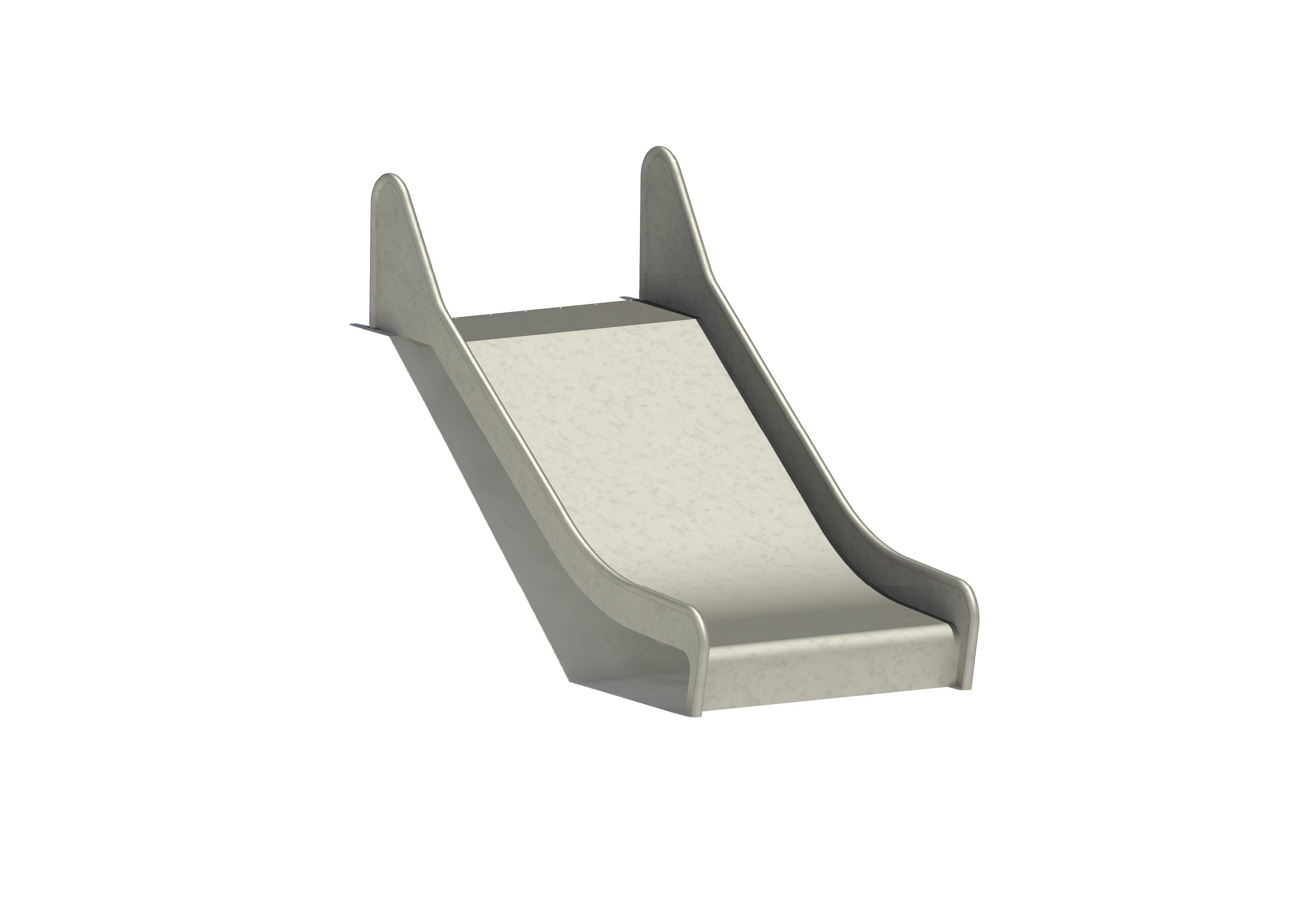 Hangrutschbahn Edelstahl, ABH 95 cm, Breite 100 cm, Maier Spielplatzgeräte